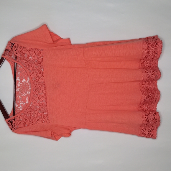 Torrid PINK PEACH Floral Lace Size 1X - Picture 1 of 7